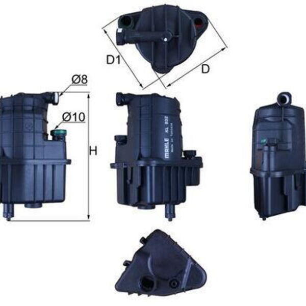 Palivový filtr MAHLE KL 832D