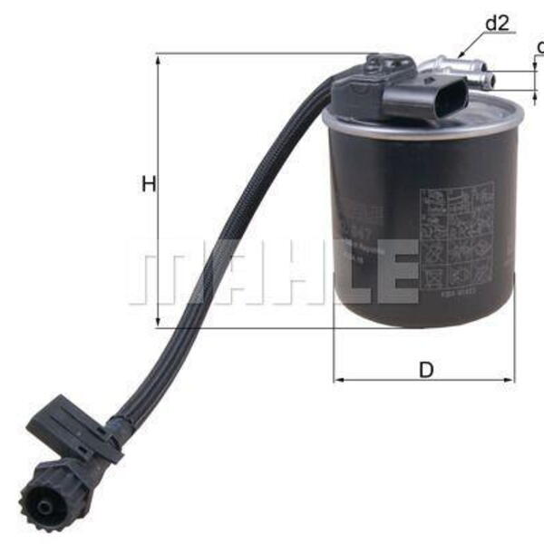Palivový filtr MAHLE KL 947