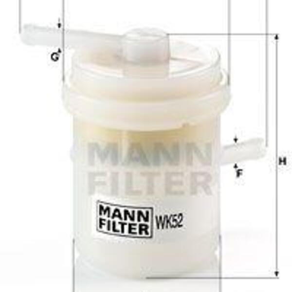 Palivový filtr MANN-FILTER WK 52