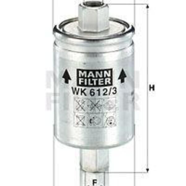 Palivový filtr MANN-FILTER WK 612/3