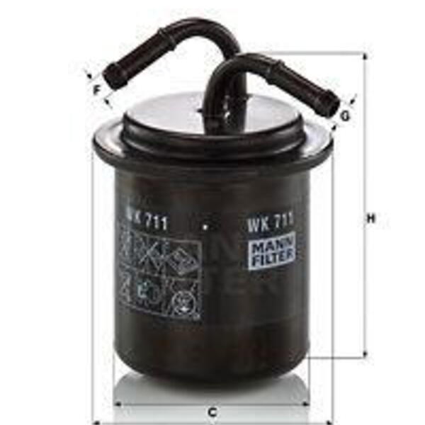 Palivový filtr MANN-FILTER WK 711