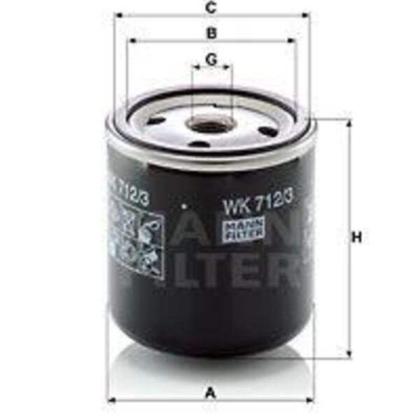 Palivový filtr MANN-FILTER WK 712/3