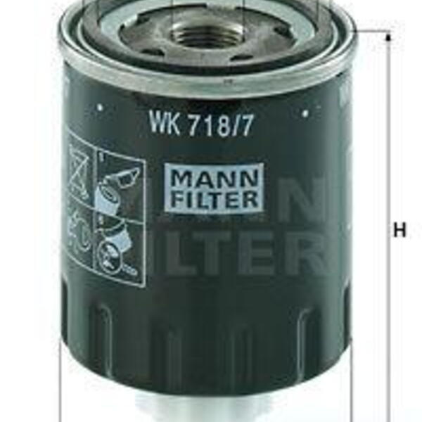Palivový filtr MANN-FILTER WK 718/7 WK 718/7