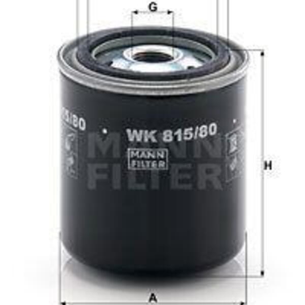 Palivový filtr MANN-FILTER WK 815/80 WK 815/80