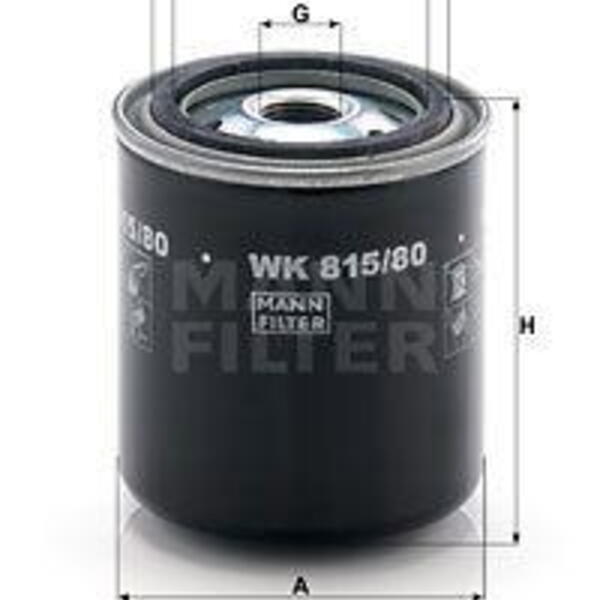 Palivový filtr MANN-FILTER WK 815/80