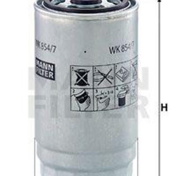 Palivový filtr MANN-FILTER WK 854/7 WK 854/7