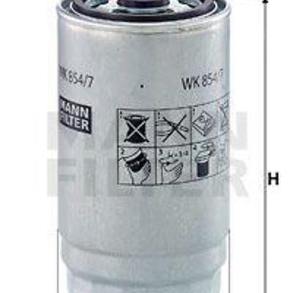 Palivový filtr MANN-FILTER WK 854/7