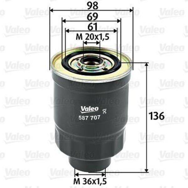 Palivový filtr VALEO 587707