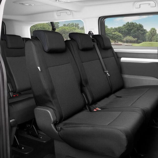 Přesné autopotahy Opel Vivaro 2019- (2. řada, dělené opěradlo)
