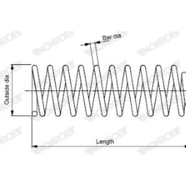 Pružina podvozku MONROE SP3600
