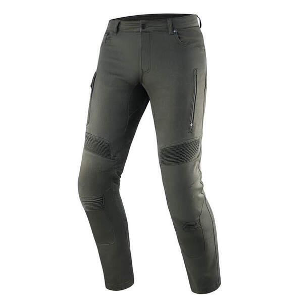 Rebelhorn VANDAL TWILL olivové jeans kevlarové kalhoty na motorku 4232