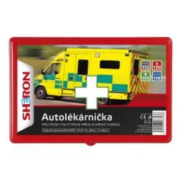 SHERON Autolékárnička červená plast CZ vyhláška č.341/2014 SHERON SHR 6631114