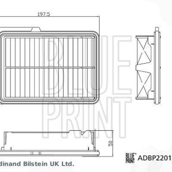 Vzduchový filtr BLUE PRINT ADBP220124
