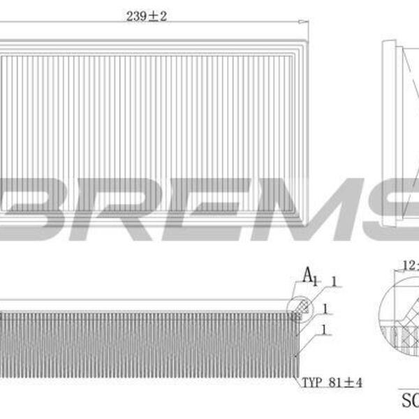 Vzduchový filtr BREMSI FA0131