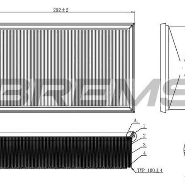 Vzduchový filtr BREMSI FA0214