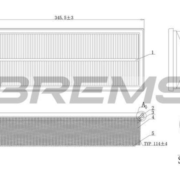 Vzduchový filtr BREMSI FA0215