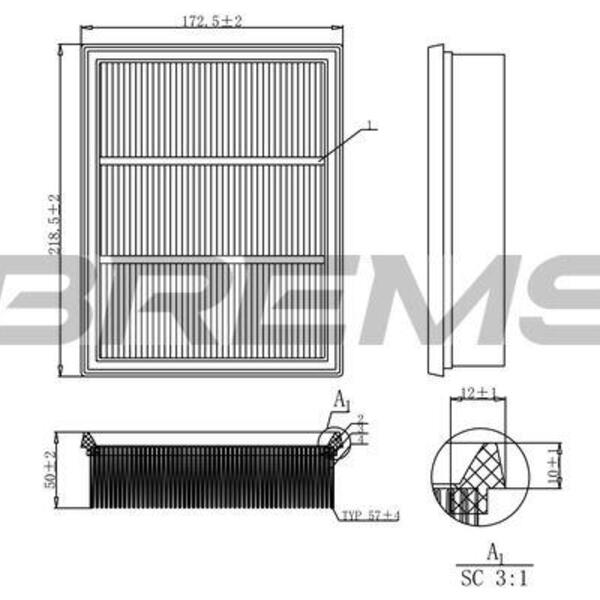 Vzduchový filtr BREMSI FA0527