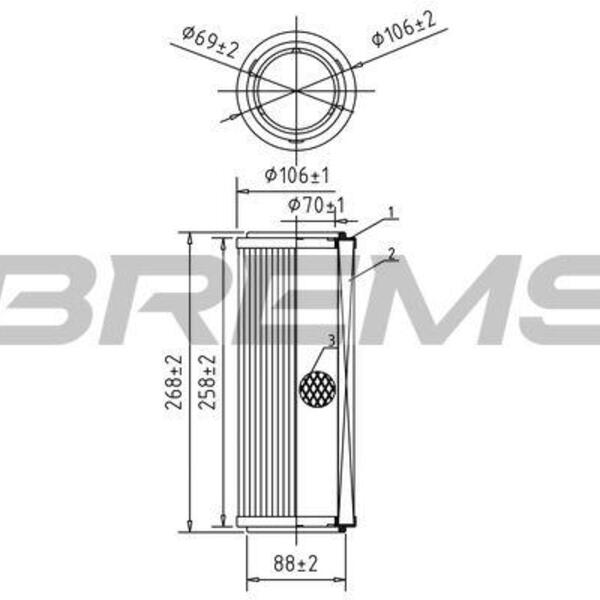 Vzduchový filtr BREMSI FA0583
