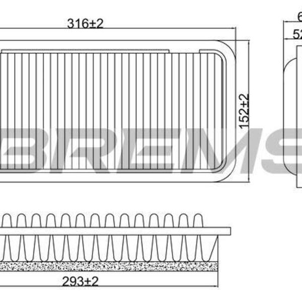 Vzduchový filtr BREMSI FA1029