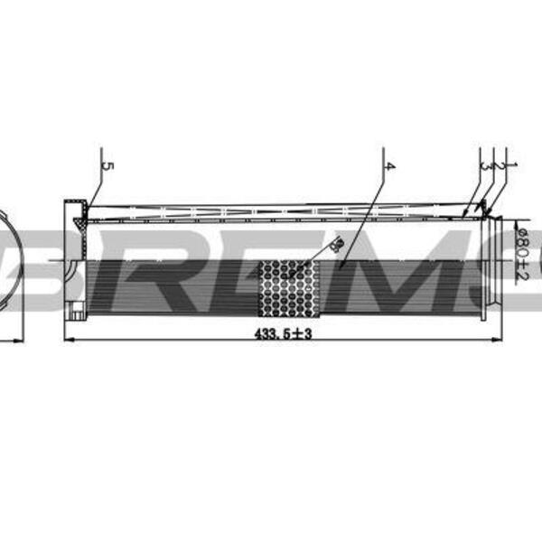Vzduchový filtr BREMSI FA1057