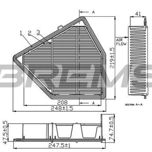 Vzduchový filtr BREMSI FA1076