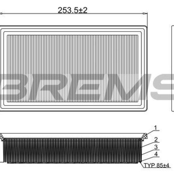 Vzduchový filtr BREMSI FA1102