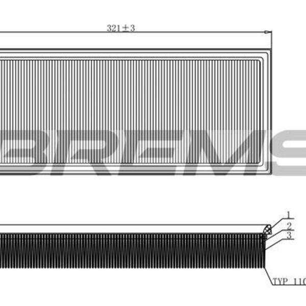Vzduchový filtr BREMSI FA1122