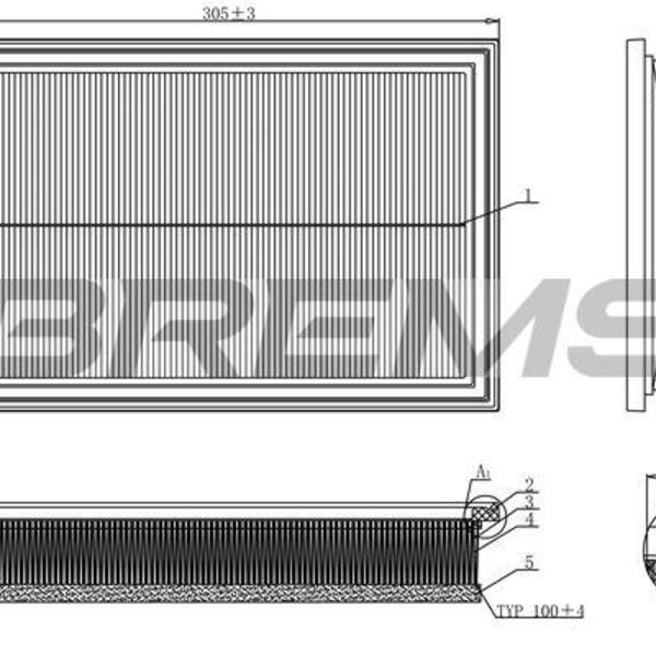 Vzduchový filtr BREMSI FA1158