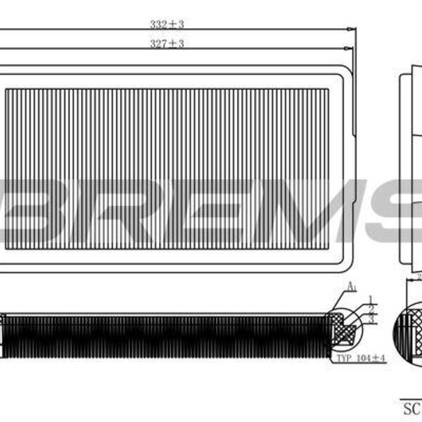 Vzduchový filtr BREMSI FA2126