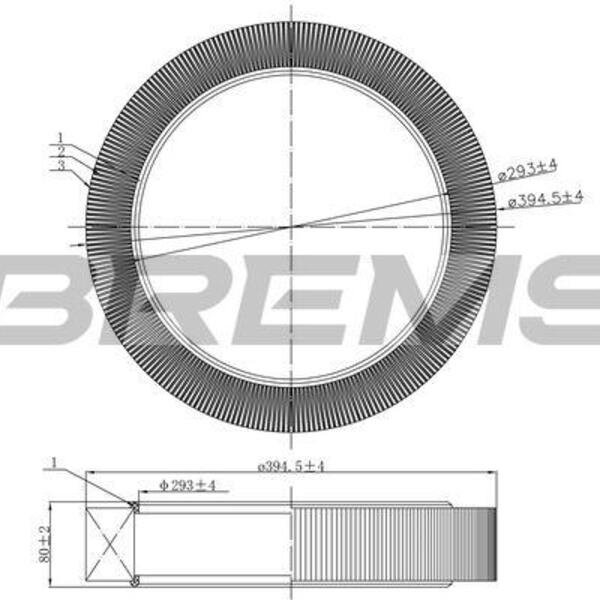 Vzduchový filtr BREMSI FA2258