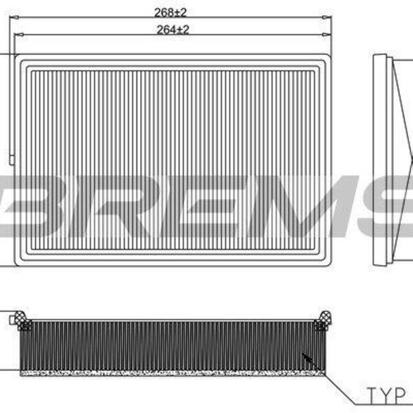 Vzduchový filtr BREMSI FA2590