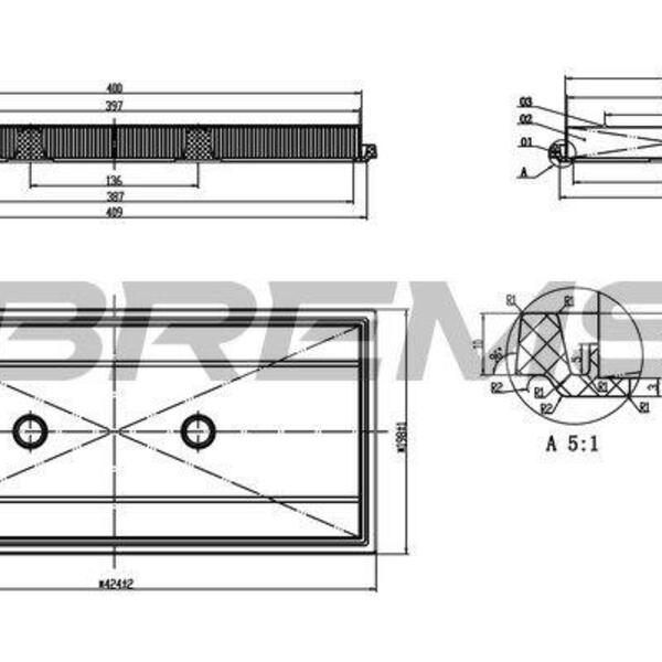 Vzduchový filtr BREMSI FA2883