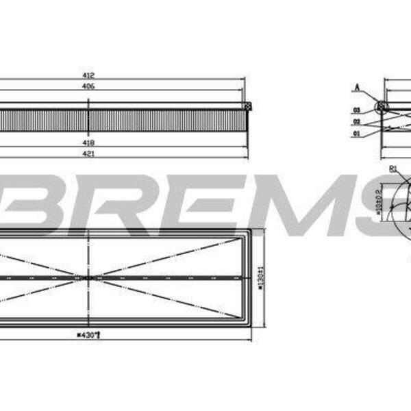 Vzduchový filtr BREMSI FA2886