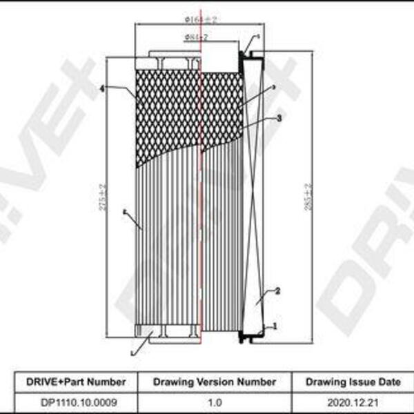 Vzduchový filtr DRIVE DP1110.10.0009
