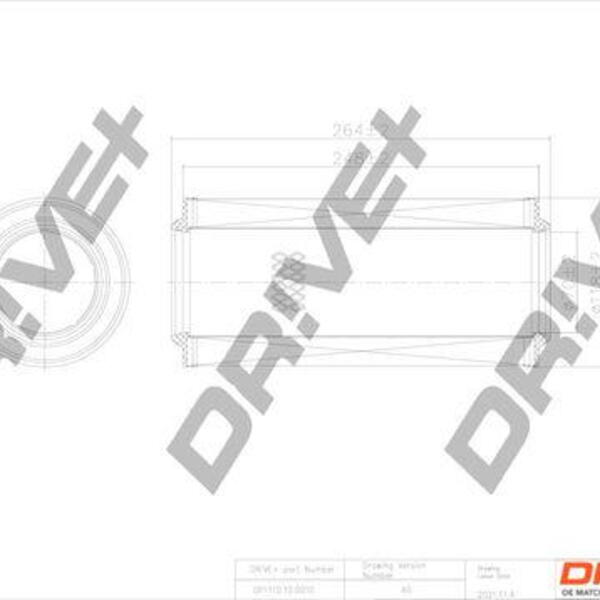 Vzduchový filtr DRIVE DP1110.10.0010