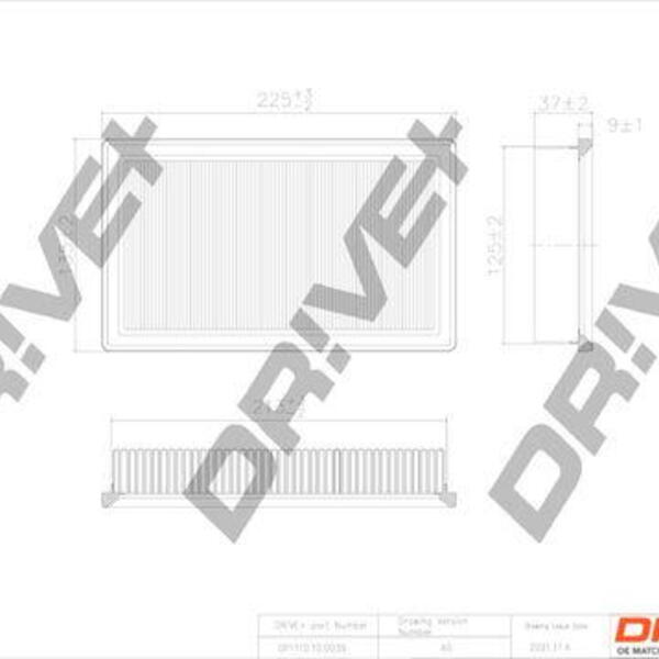 Vzduchový filtr DRIVE DP1110.10.0039
