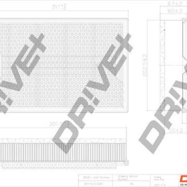 Vzduchový filtr DRIVE DP1110.10.0061