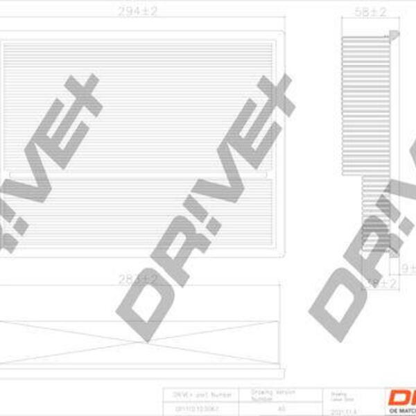 Vzduchový filtr DRIVE DP1110.10.0067