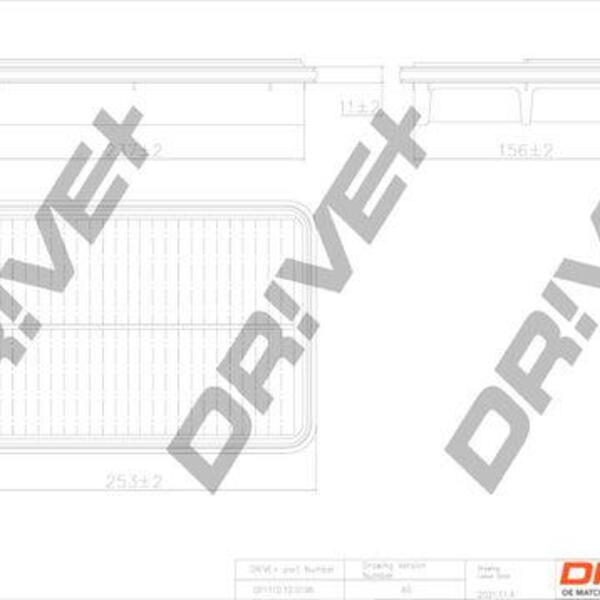 Vzduchový filtr DRIVE DP1110.10.0196
