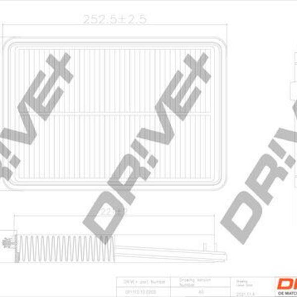 Vzduchový filtr DRIVE DP1110.10.0200