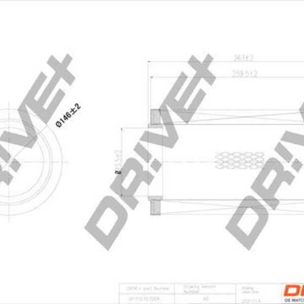 Vzduchový filtr DRIVE DP1110.10.0204