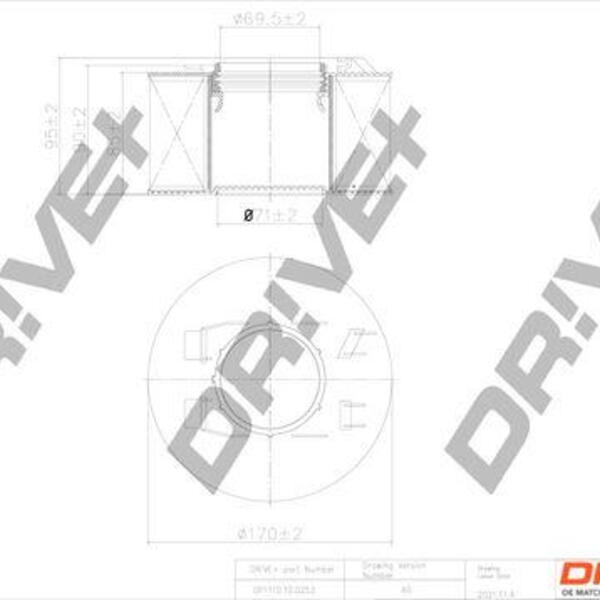 Vzduchový filtr DRIVE DP1110.10.0253