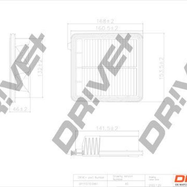 Vzduchový filtr DRIVE DP1110.10.0461