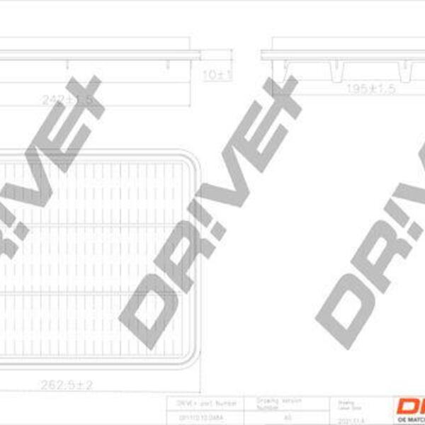 Vzduchový filtr DRIVE DP1110.10.0484