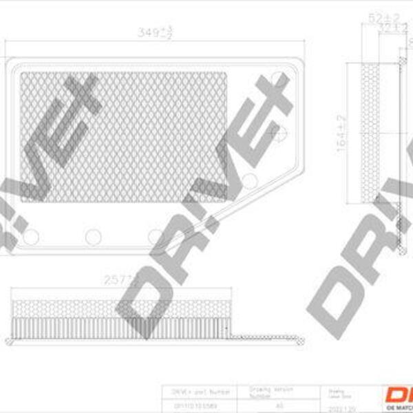 Vzduchový filtr DRIVE DP1110.10.0589