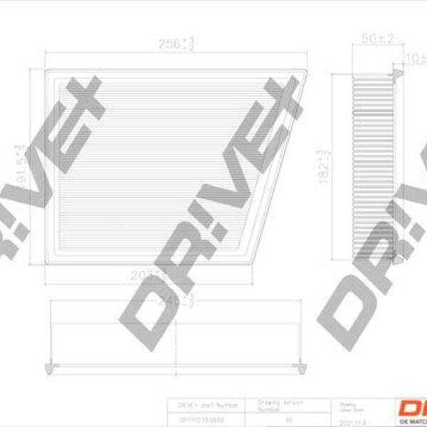 Vzduchový filtr DRIVE DP1110.10.0692