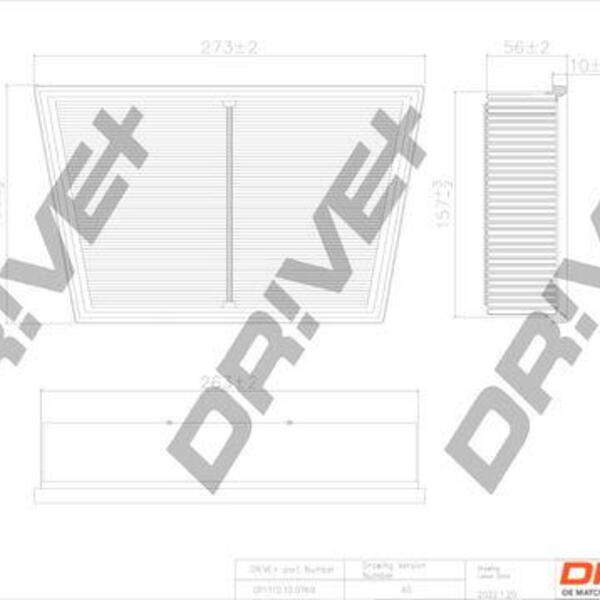 Vzduchový filtr DRIVE DP1110.10.0769