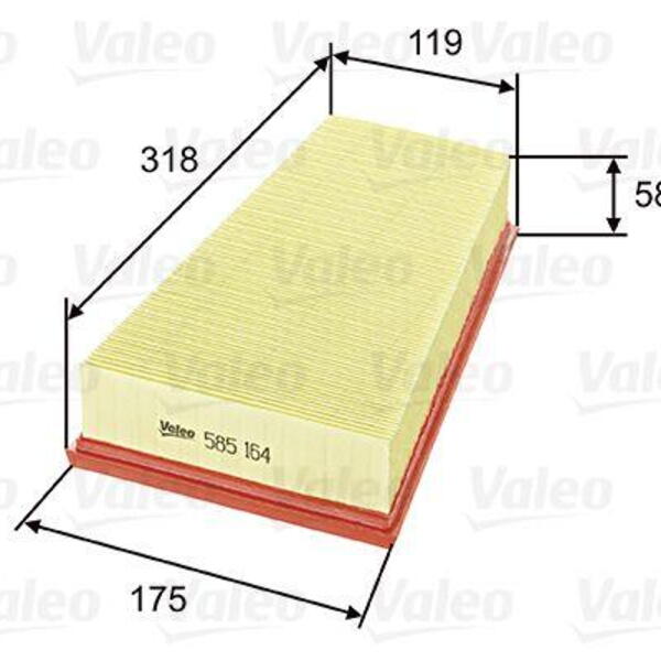 Vzduchový filtr VALEO 585164