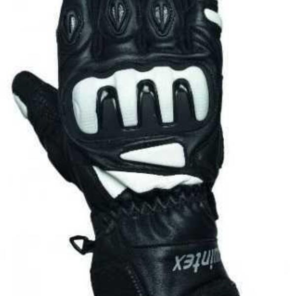 Wintex SBK kožené černobílé sportovní rukavice M