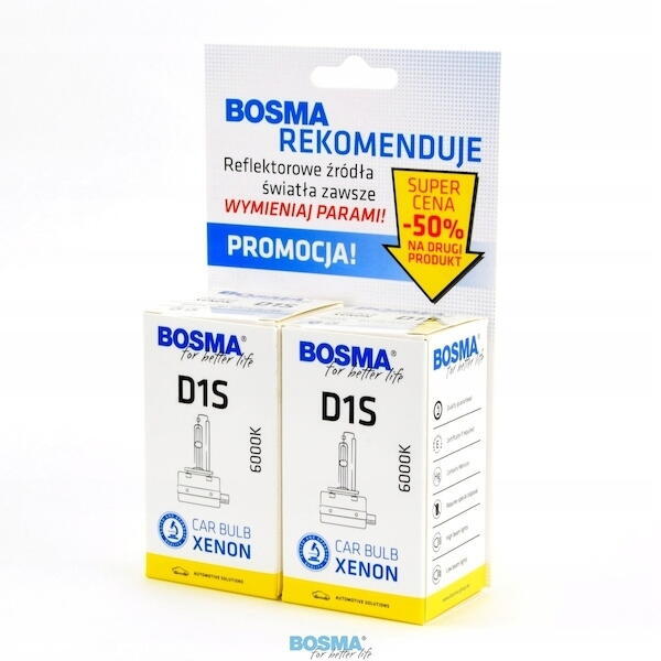 Xenonová výbojka D1S 85V 35W PK32d-2 6000K sada 2ks, BOSMA 9501